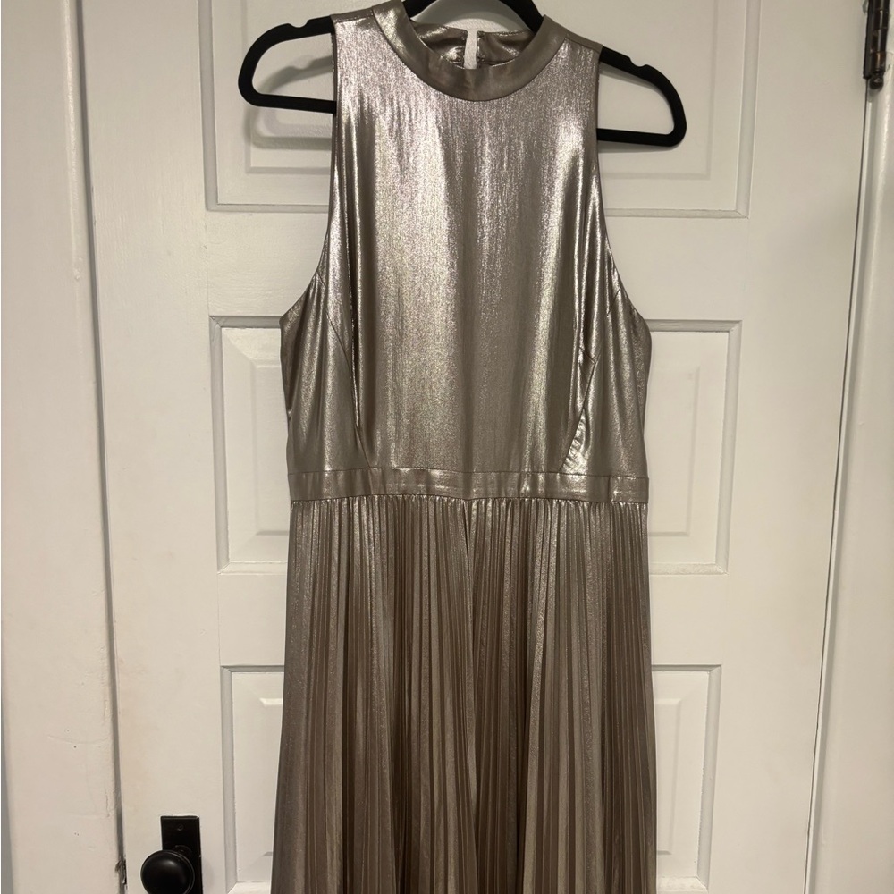 Ann Taylor Metallic Sleeveless Dress